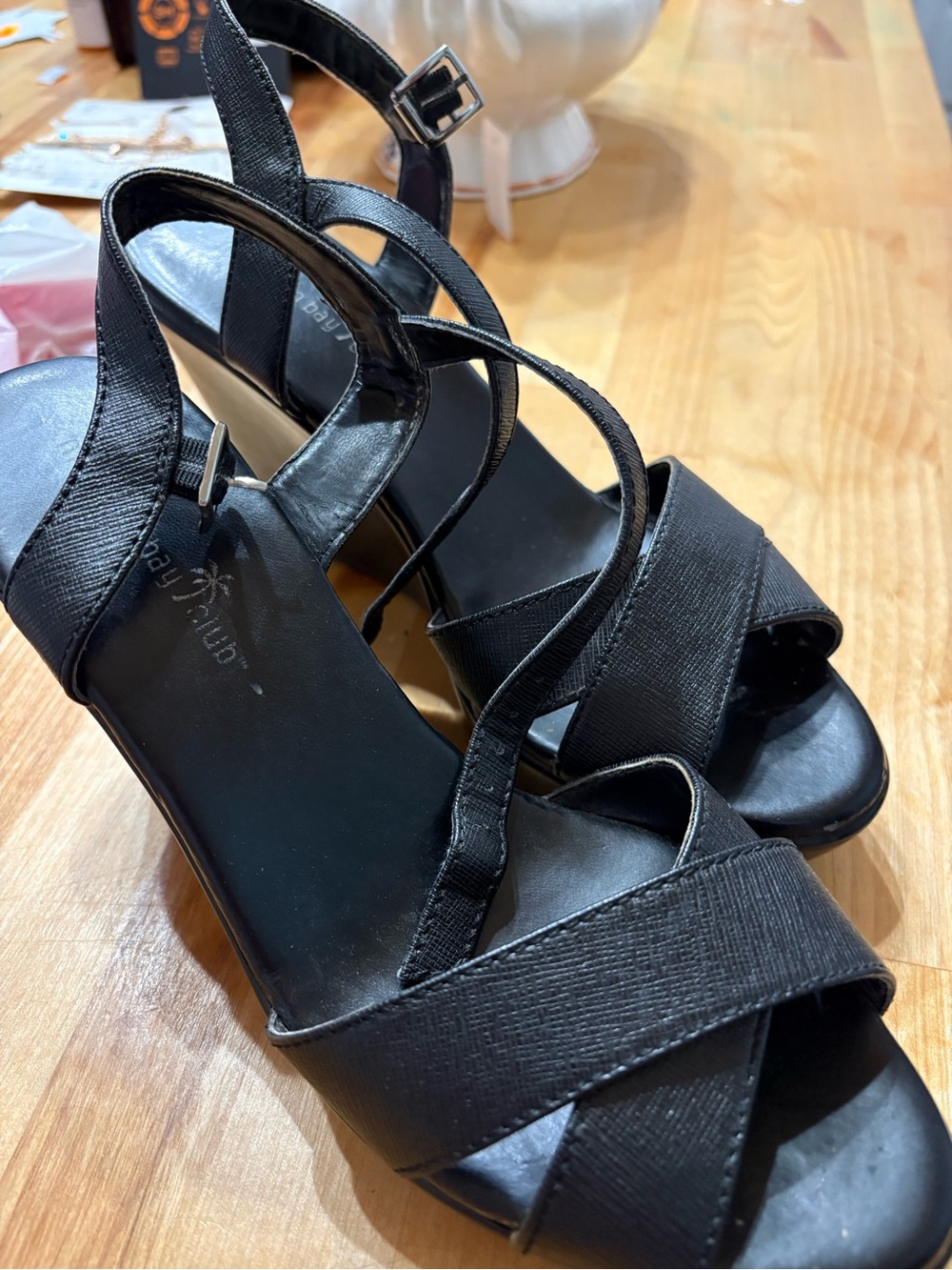 Black Strappy Women's Sandal - Unbranded